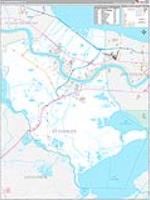 St. Charles Parish (), La Carrier Route Wall Map